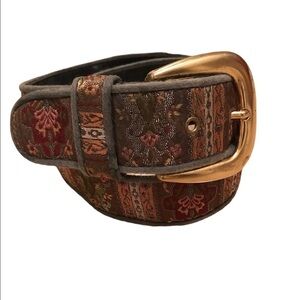 1990s Alden Howard Women’s Multicolor Sparkle Fabric Waist Belt Size L